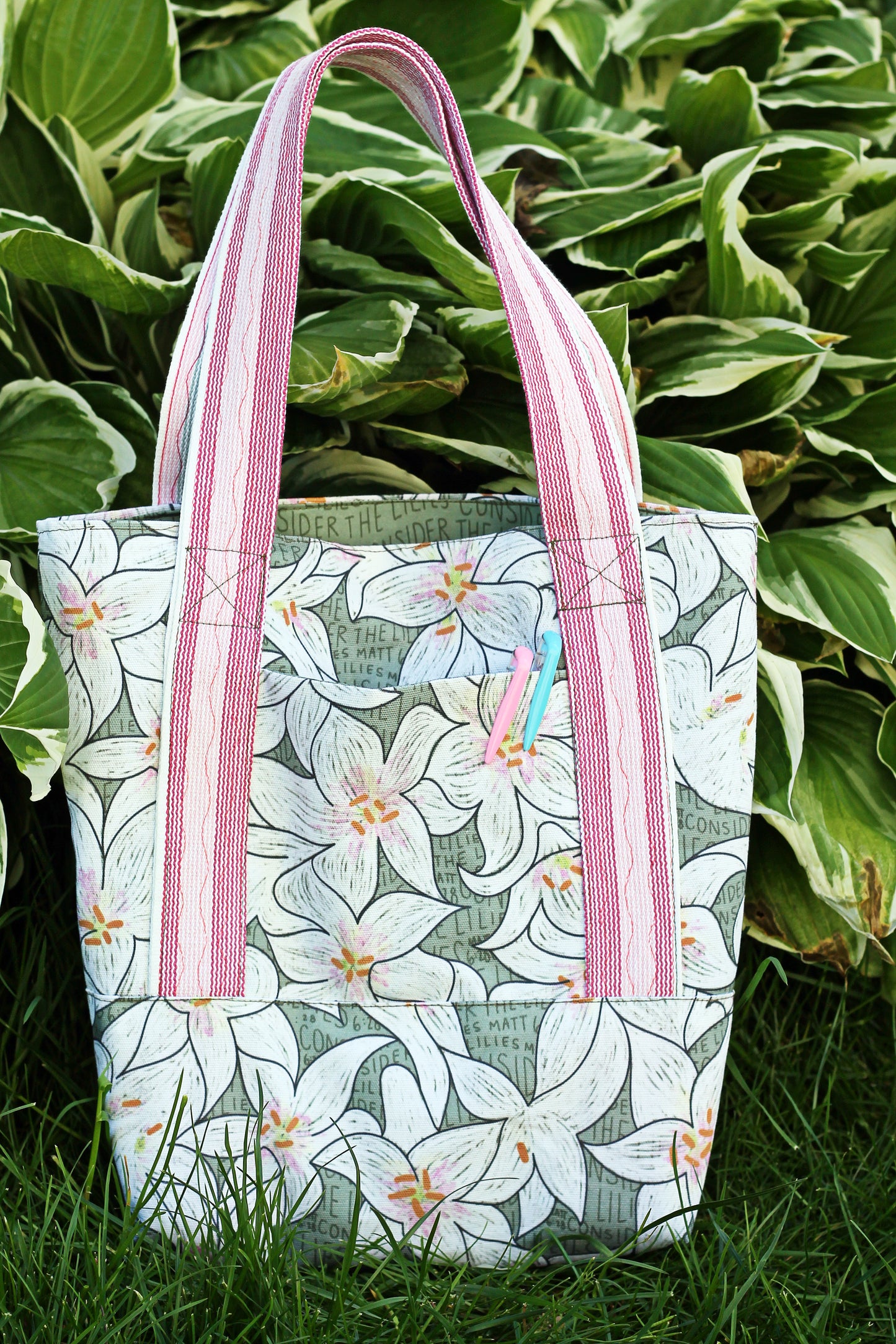 Lilies in Green Fabric Fabric - WayMaker Fabrics