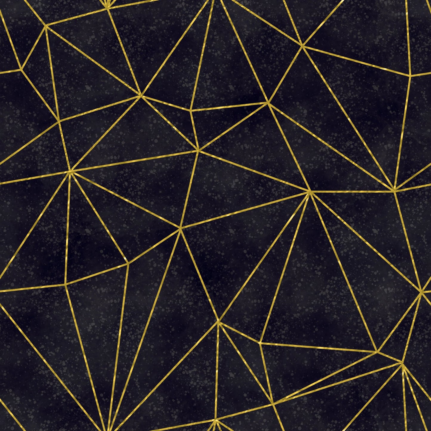 a modeled black background with shiny gold lines that create a caged effect.