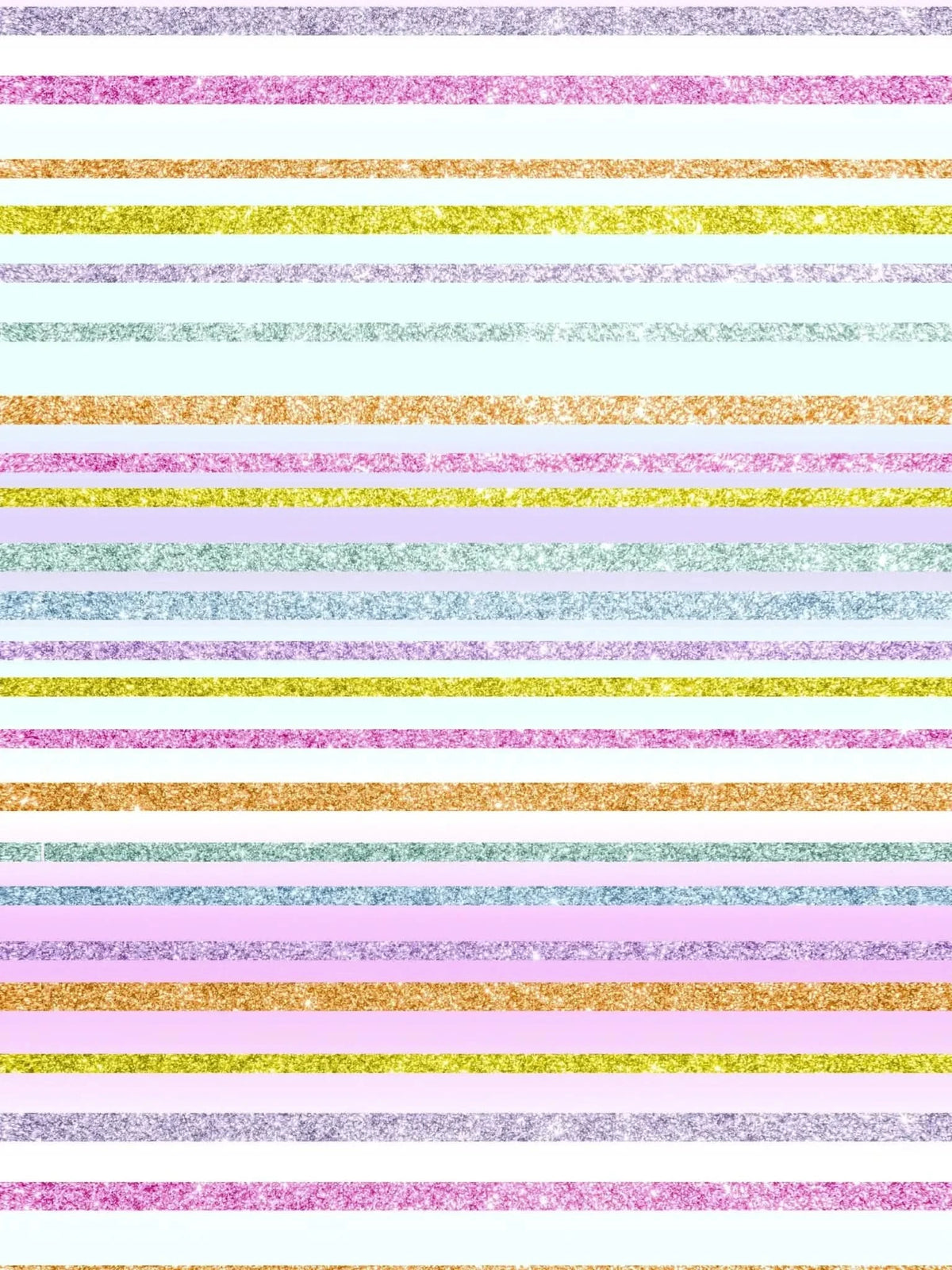 Cotton Candy Stripe Pattern Fabric with multicolored glittery stripes.