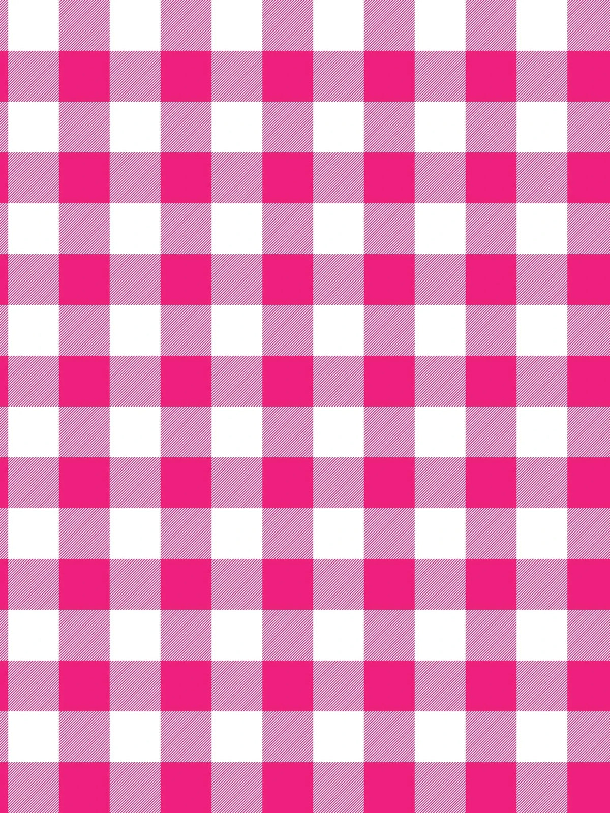A hot pink and white gingham pattern with diagonal lines in the pink squares.