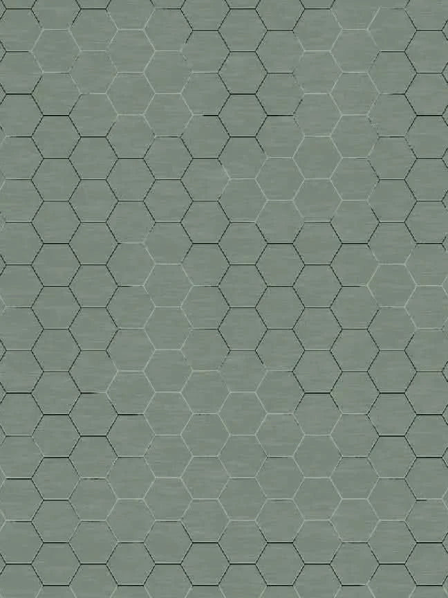 Light green honeycomb geometric print fabric.