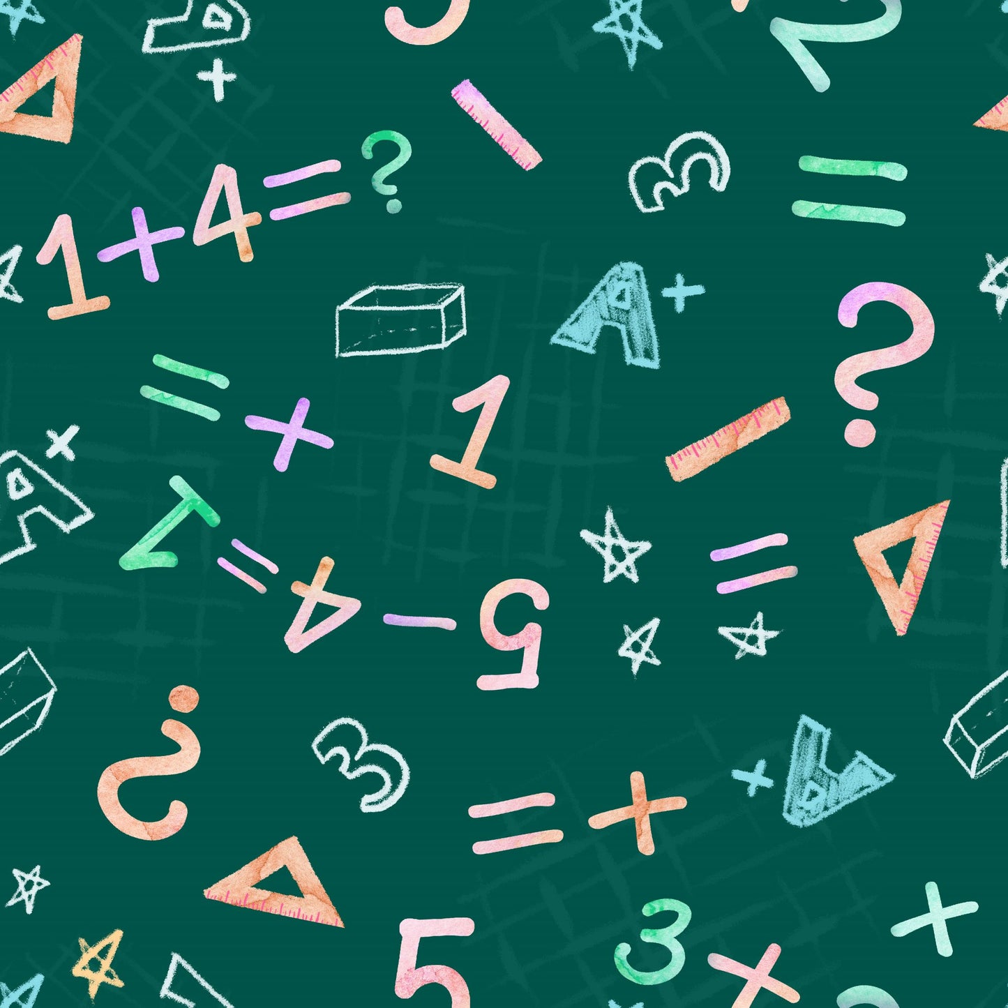 Math in Green Fabric - WayMaker Fabrics