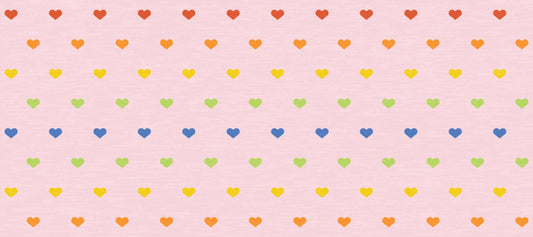 Rainbow Hearts in Pink