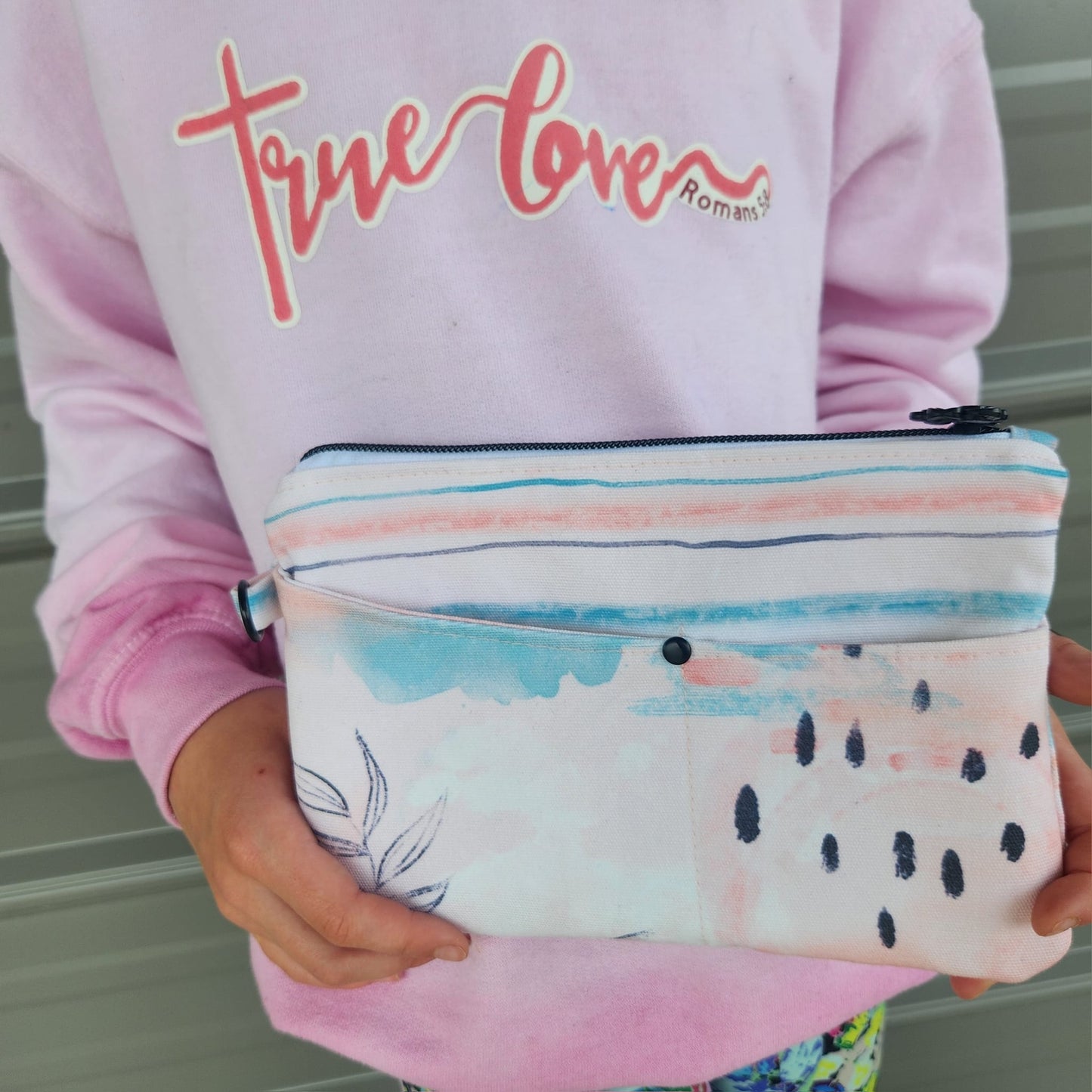 Watercolor Lines in Pink Fabric - WayMaker Fabrics