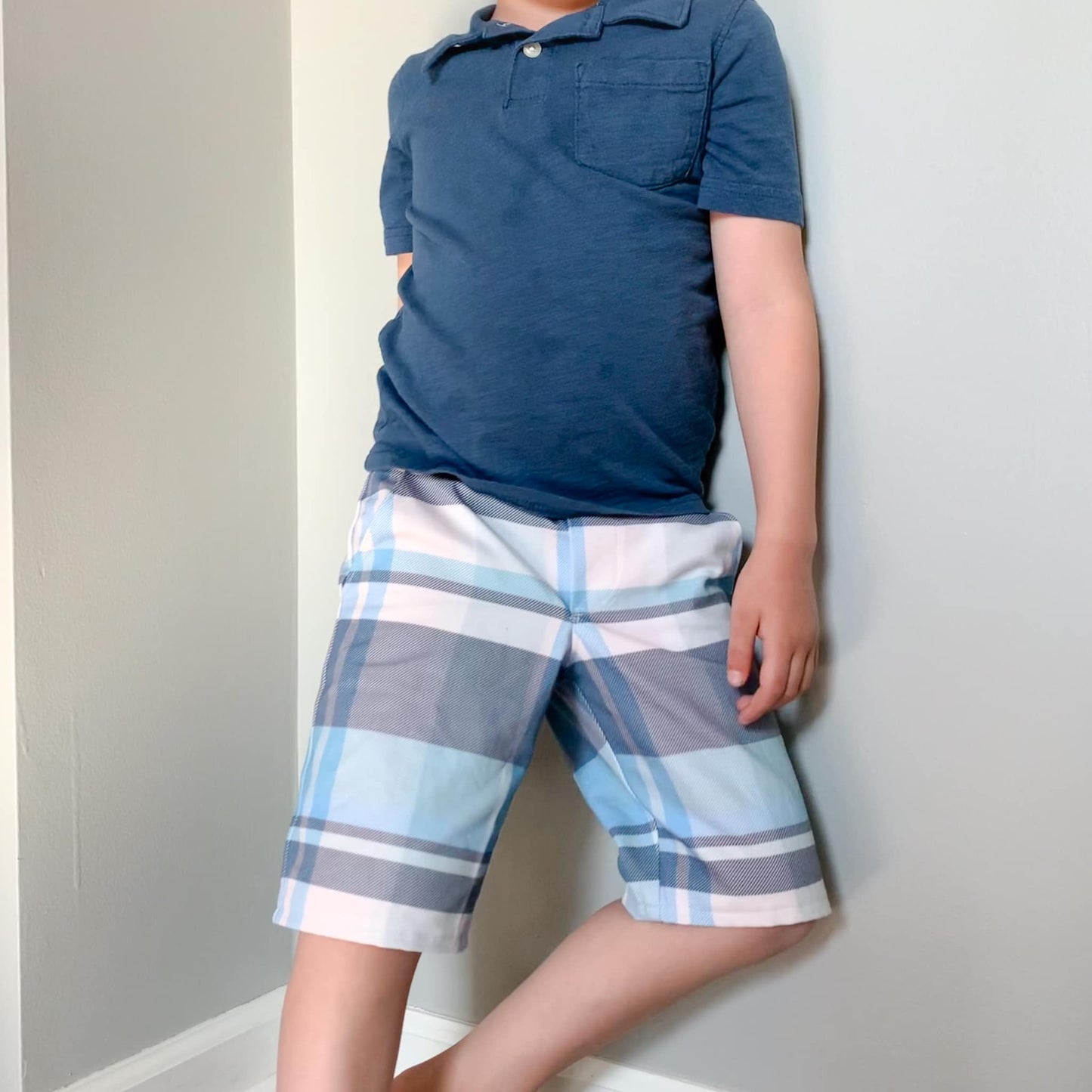 Plaid in Blue Fabric - WayMaker Fabrics