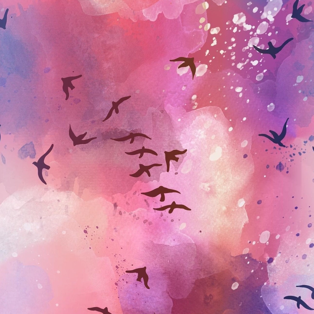 Sunset Flight in Purple Fabric - WayMaker Fabrics