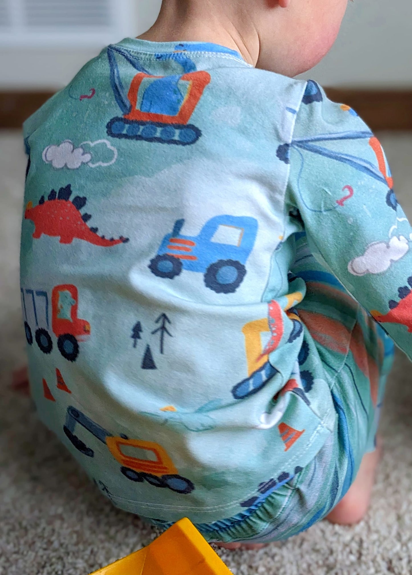 Construct-O-Saurus Fabric in Green - WayMaker Fabrics