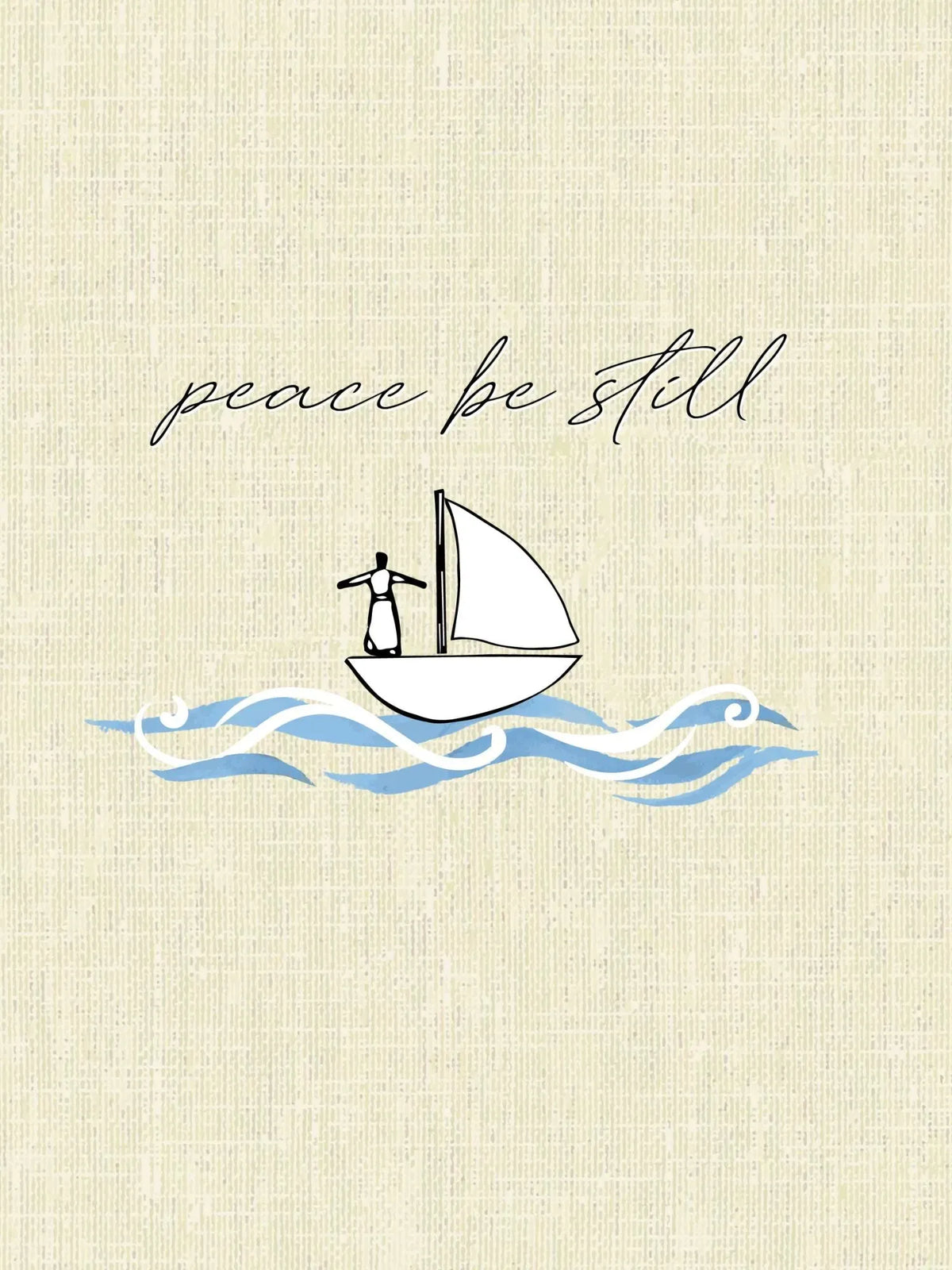 Peace Be Still 1/2 yard Placement Print
