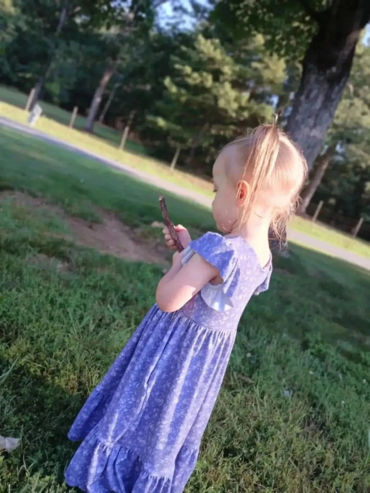 Lavender floral posies fabric with small flowers on a light purple background.