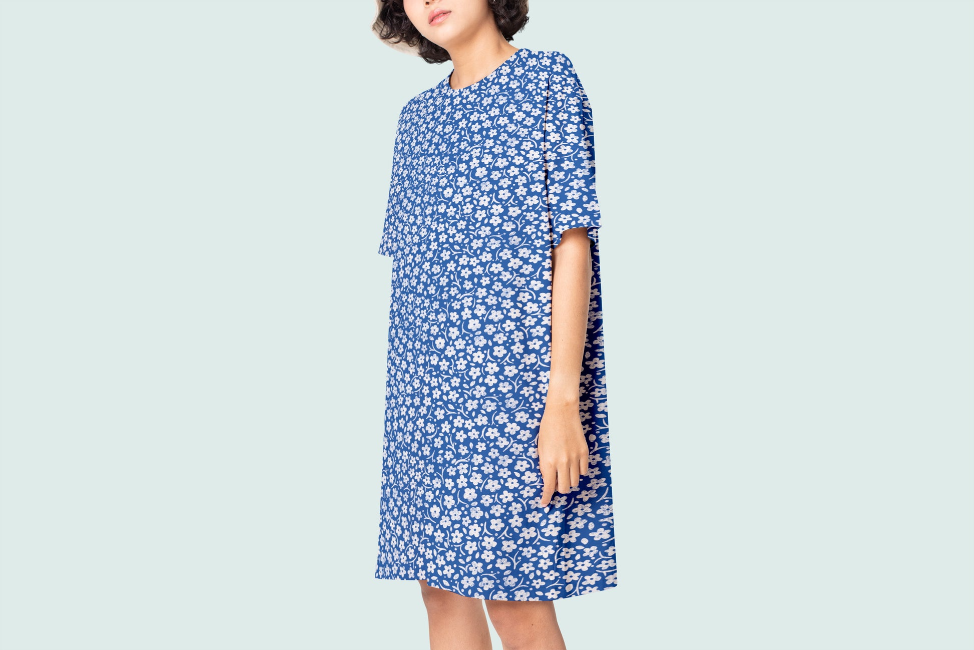 Blue Largescale Floral – WayMaker Fabrics