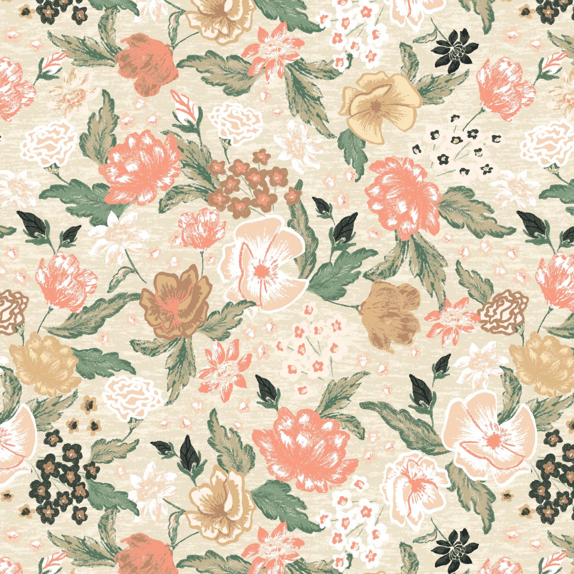 Blush Flowers Fabric - WayMaker Fabrics