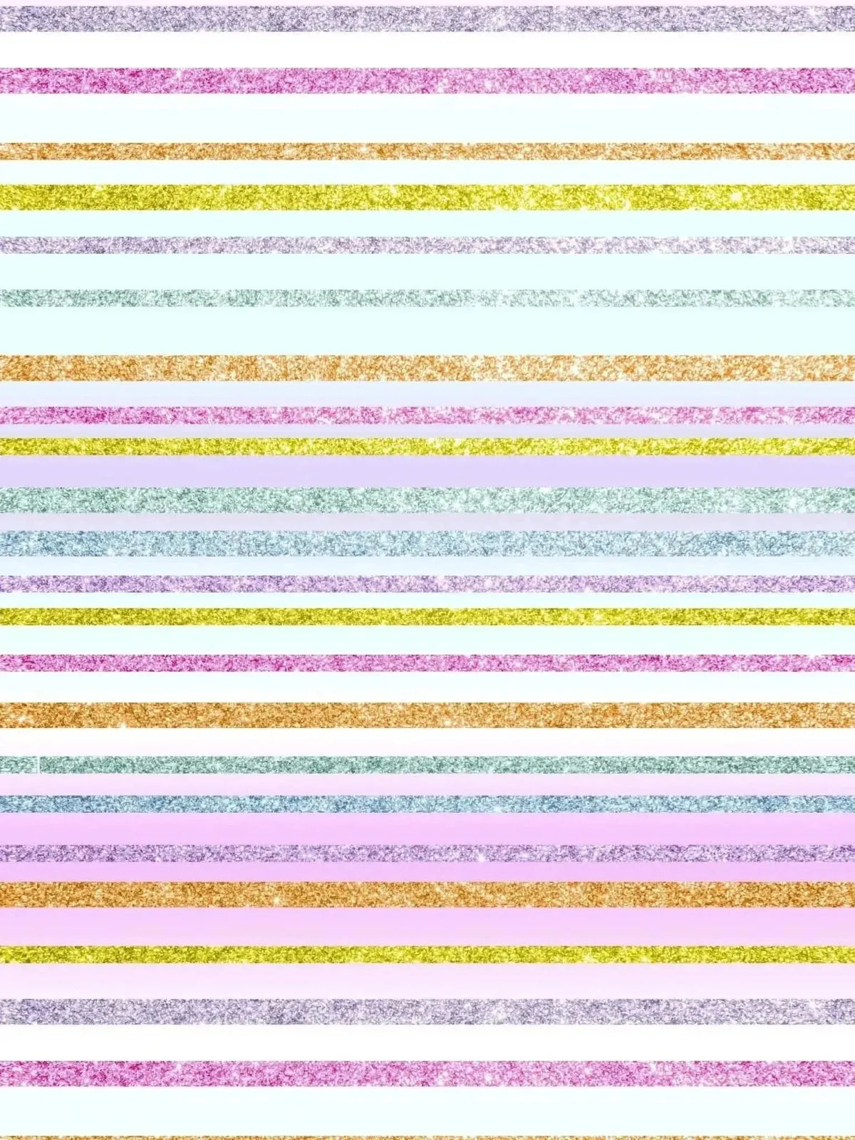 Cotton Candy Stripe Pattern Fabric with multicolored glittery stripes.