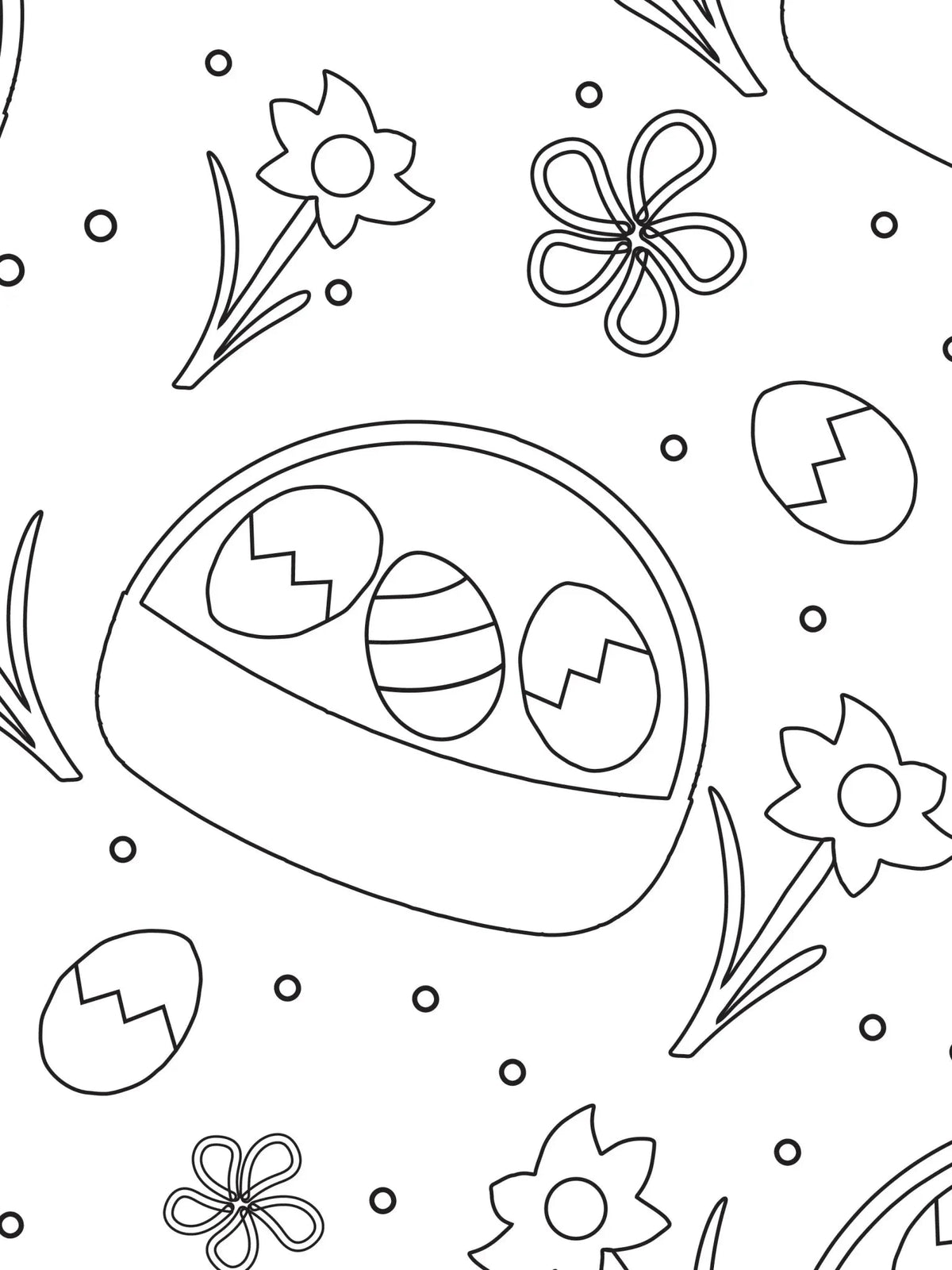 Color Your Own Easter Basker