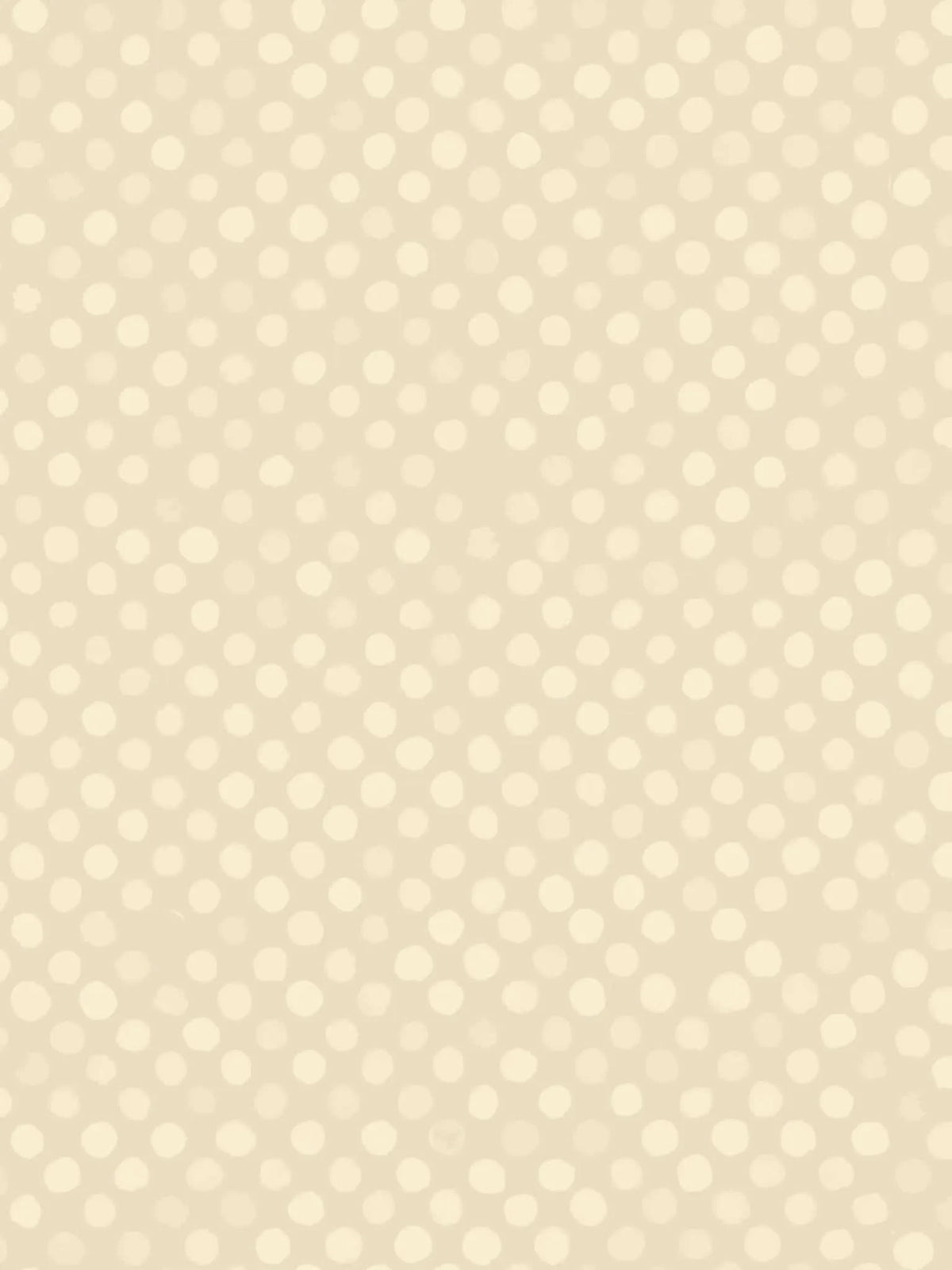 Eggy fabric with a light beige background and off-white polka dots.