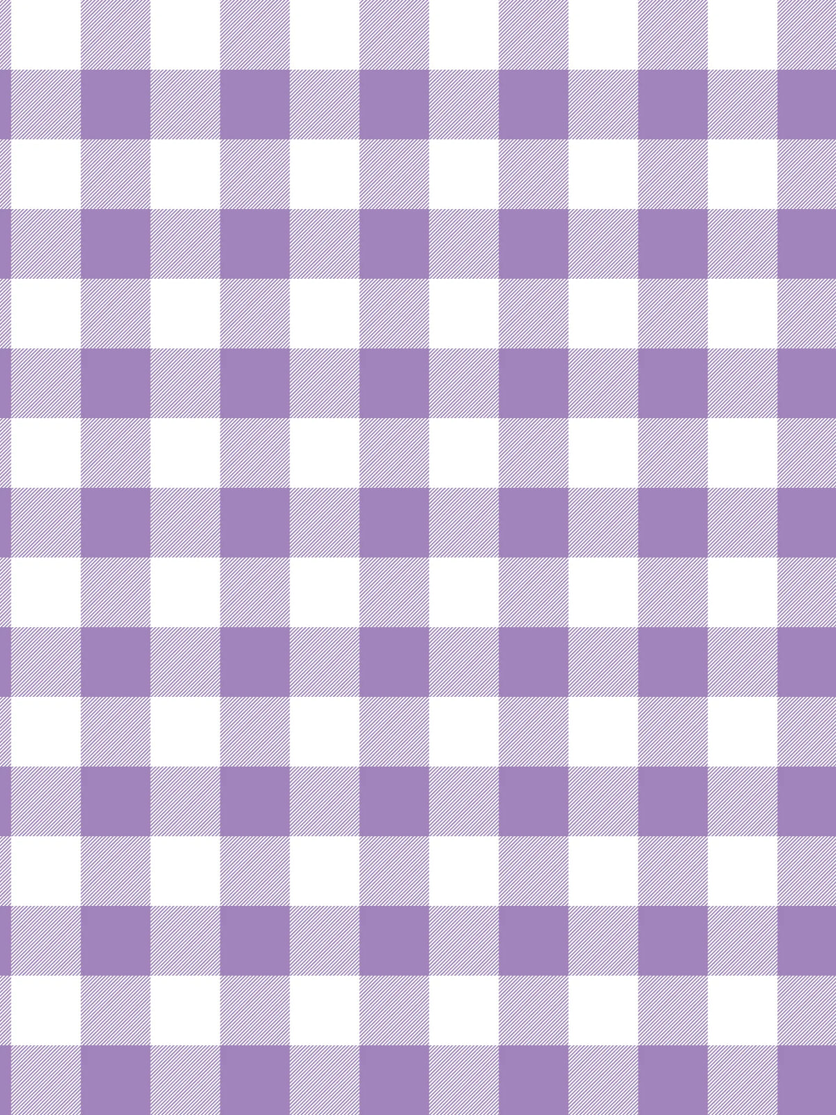 Plum gingham fabric with alternating solid and striped squares.