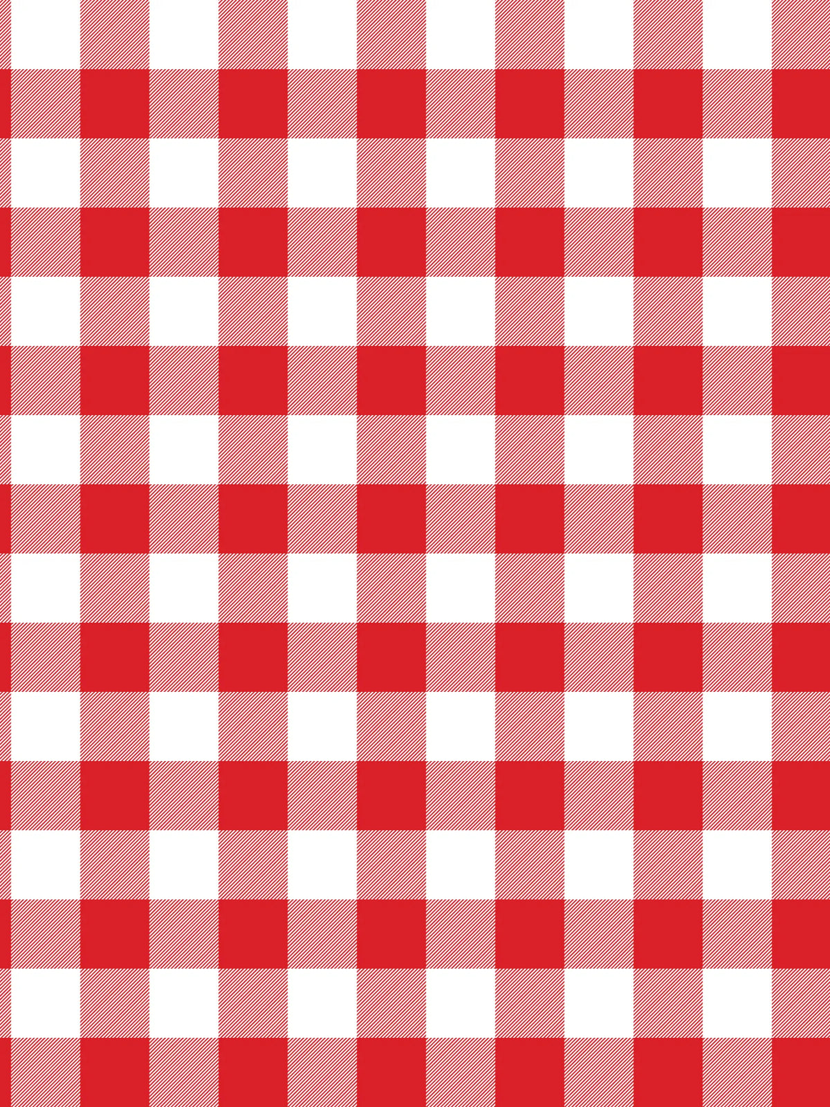 Red and white gingham fabric with a checkered pattern.