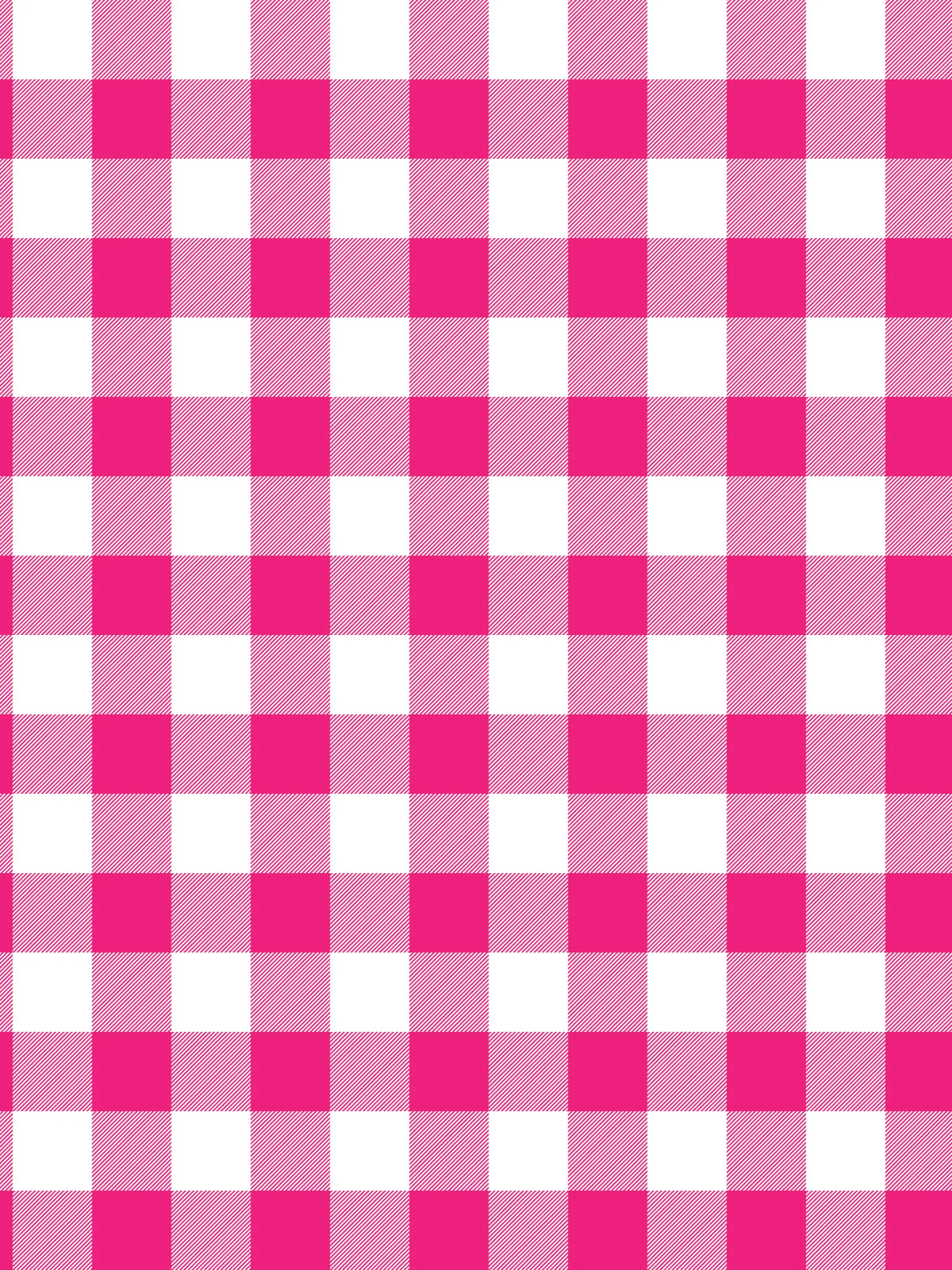 A hot pink and white gingham pattern with diagonal lines in the pink squares.