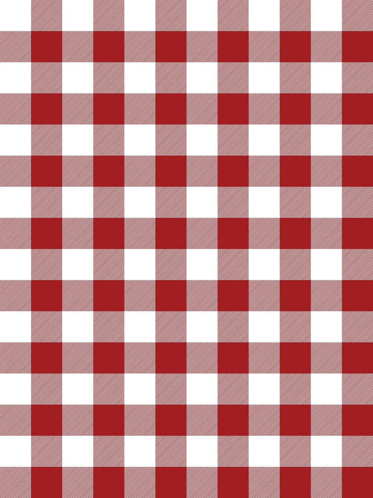 Dark red and white gingham fabric with a woven texture.