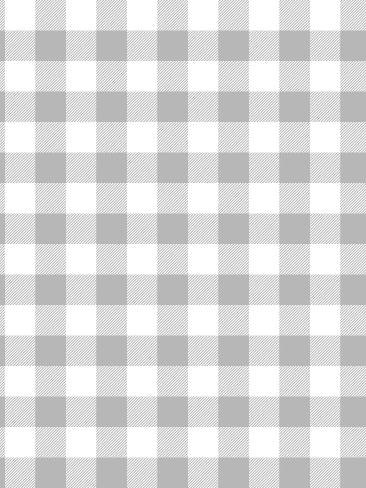 Silver and white gingham fabric with diagonal lines in the white squares.