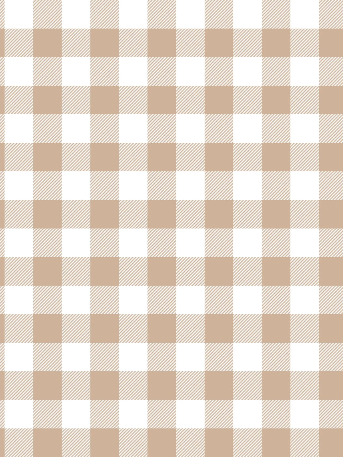 A tan and white gingham pattern with diagonal lines in the tan squares.