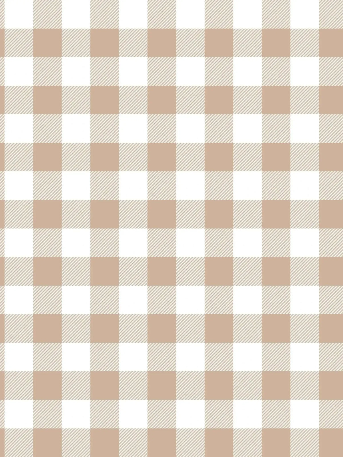 A tan and white gingham pattern with diagonal lines in the tan squares.