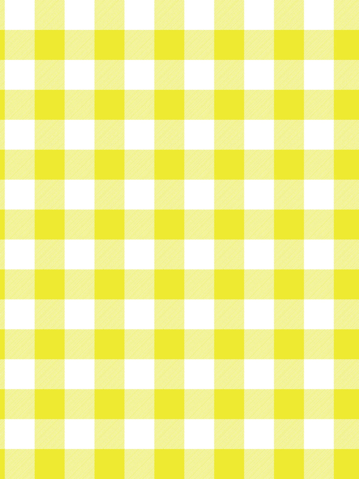 Yellow and white gingham fabric with diagonal lines in the yellow squares.