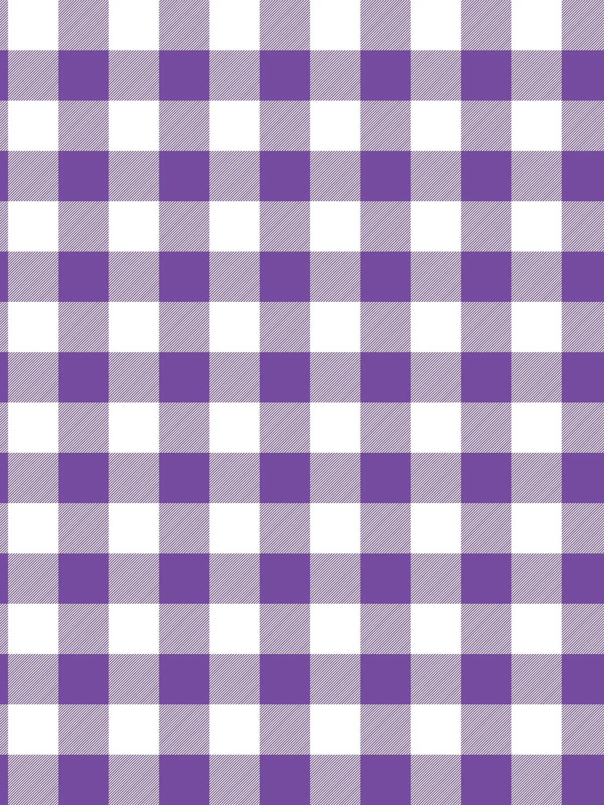 Violet and white gingham fabric with a subtle woven texture.