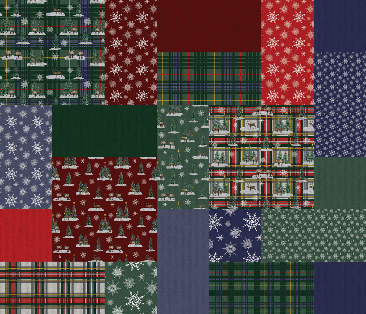 Highland Christmas Cheater Quilt