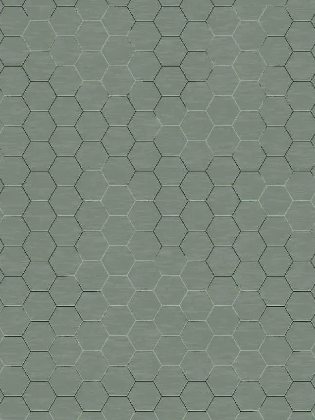 A green fabric with a subtle honeycomb pattern.