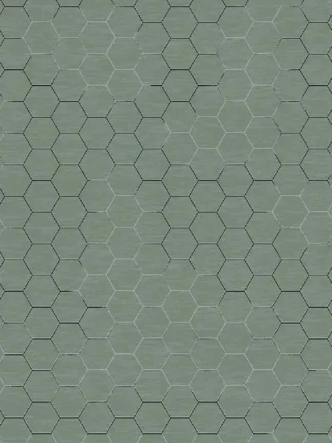 Light green honeycomb geometric print fabric.