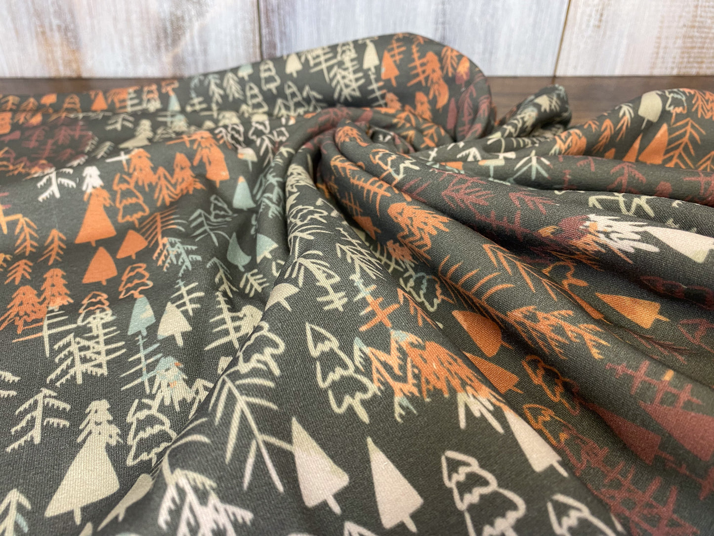 Dark Fall Trees Fabric - WayMaker Fabrics