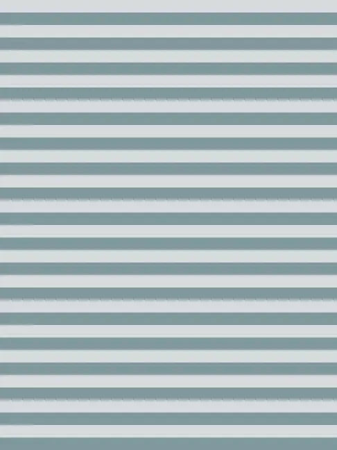 Dusty blue fabric with horizontal light gray and blue stripes.