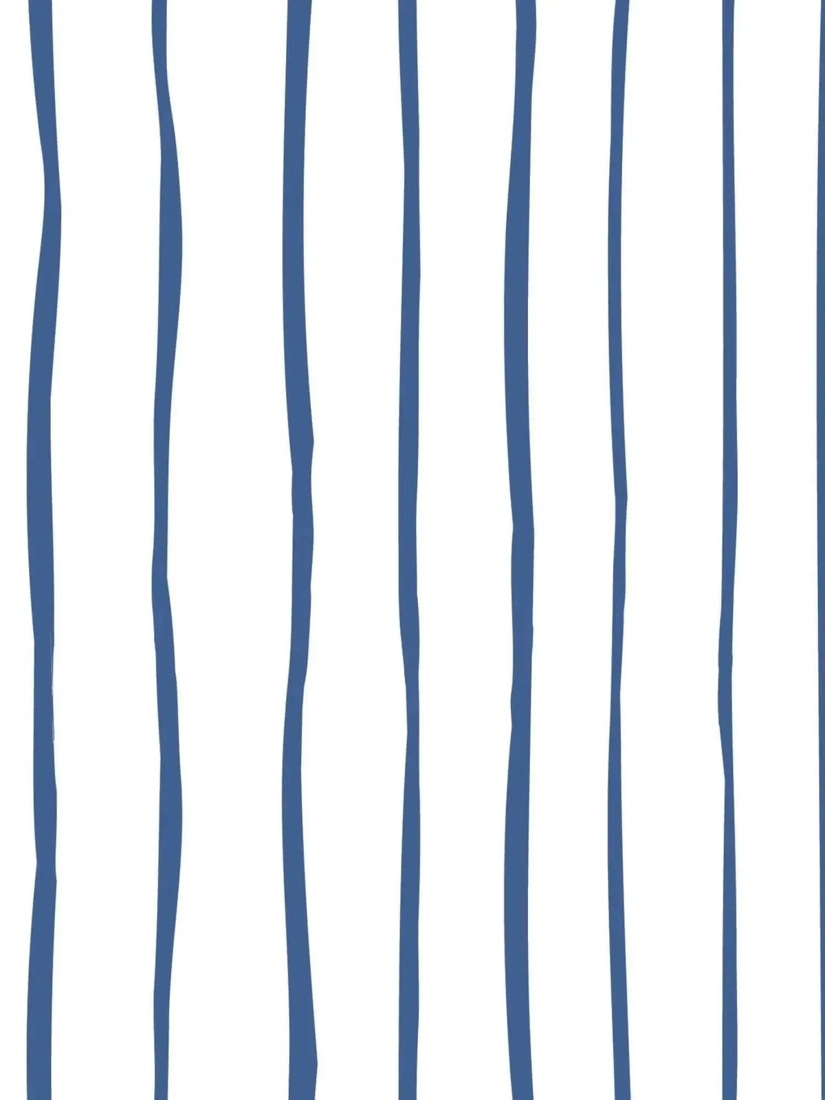 Navy striped apparel fabric with wavy blue stripes on white background.