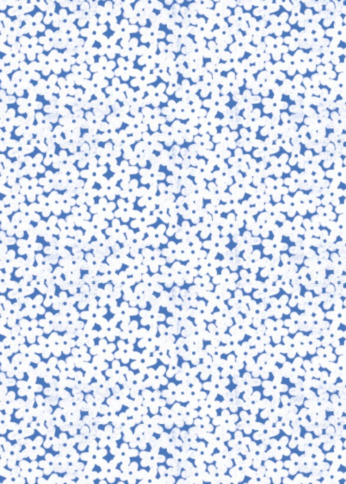 Blue Overlapped Floral
