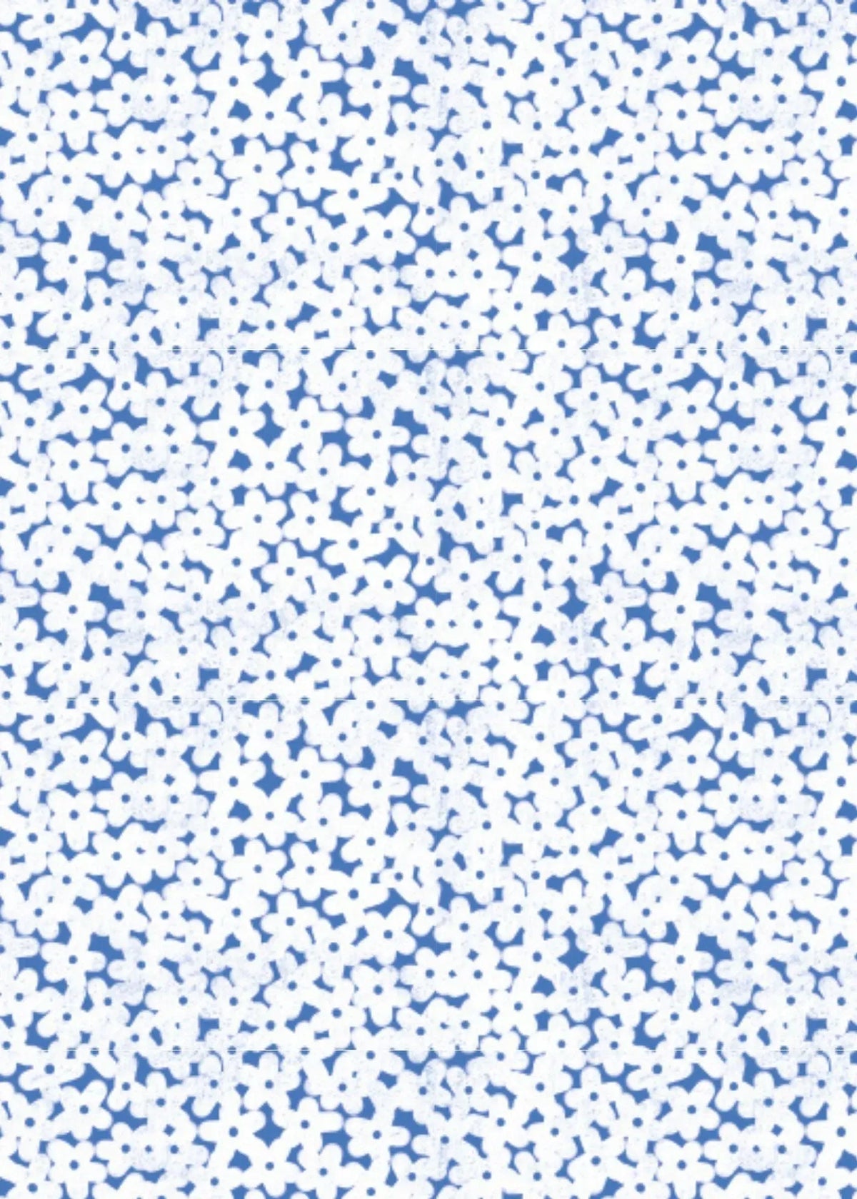 Blue Overlapped Floral