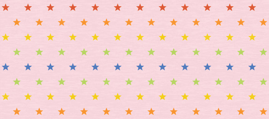 Rainbow Stars in Pink