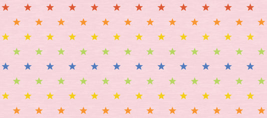 Rainbow Stars in Pink