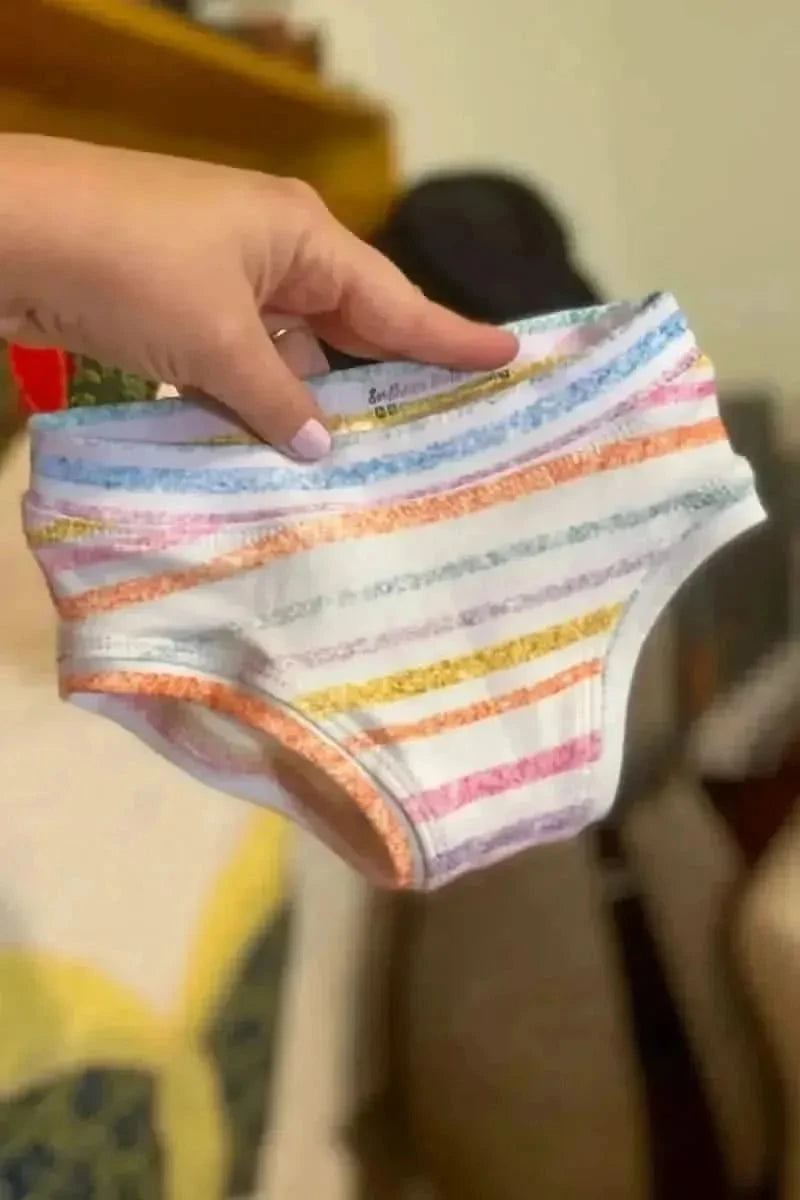 Close-up of WayMaker Fabrics Cotton Candy Stripe Pattern fabric with colorful stripes.