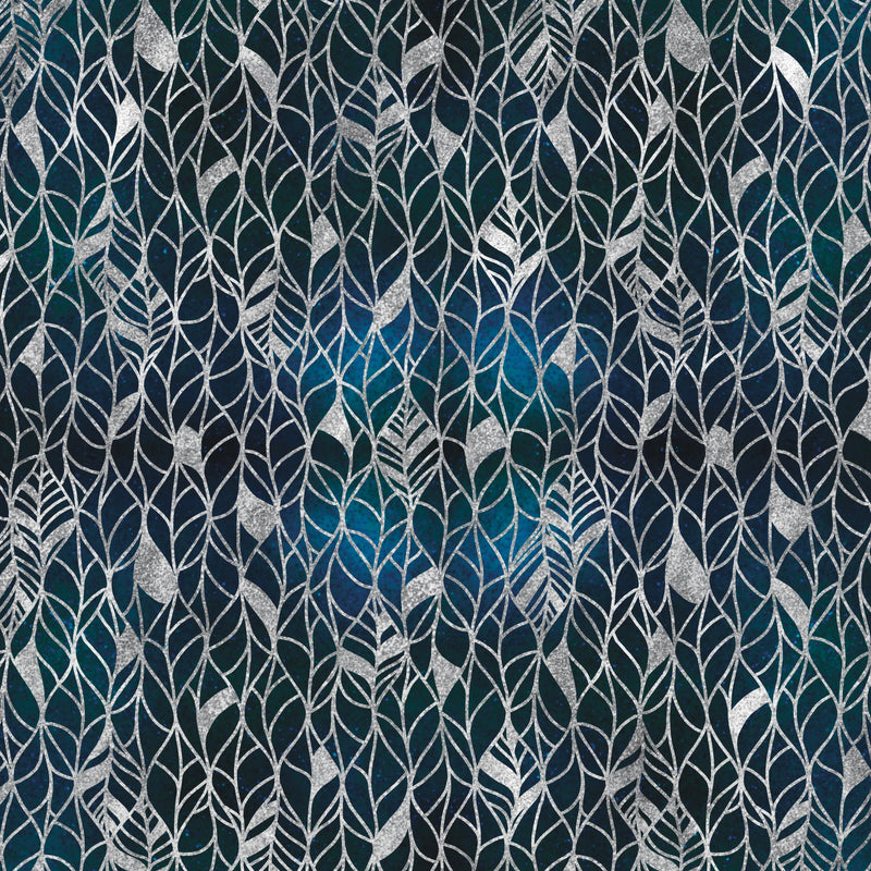 Silver Leaves Fabric - WayMaker Fabrics