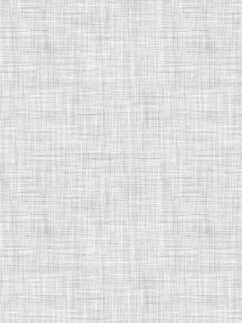 Close-up of light gray linen fabric with subtle floral print pattern.