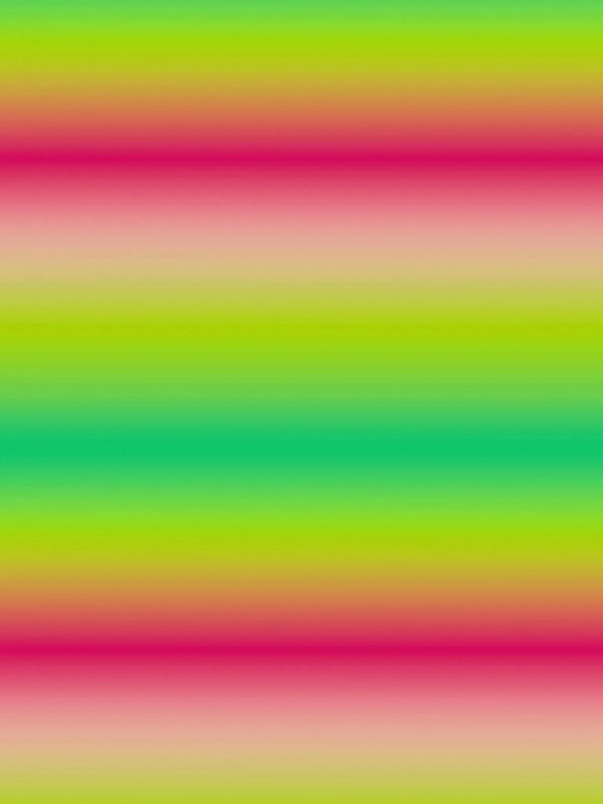 A fabric with horizontal stripes in shades of green, yellow, and pink.