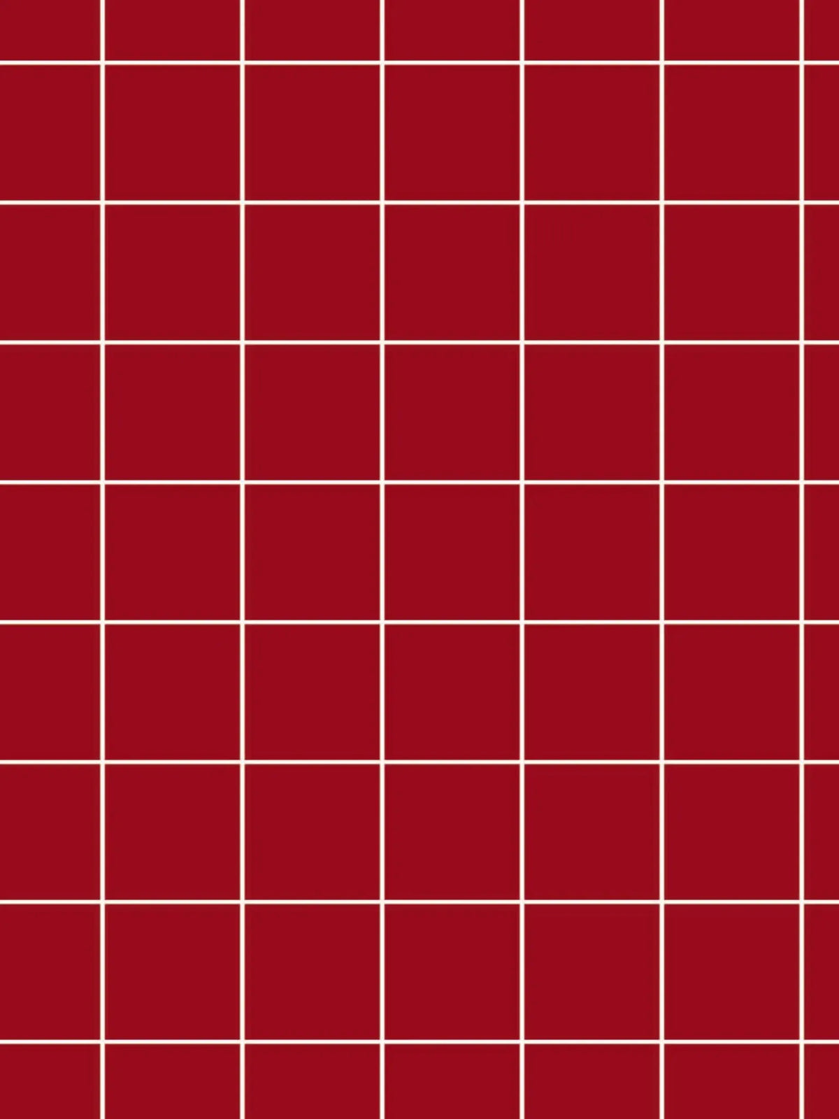 Red fabric with a white windowpane grid pattern.