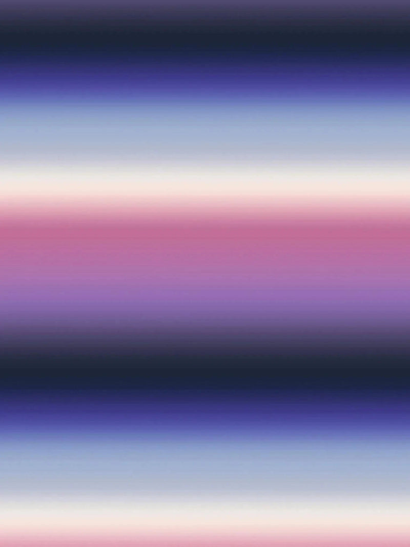 A fabric with horizontal stripes in shades of blue, purple, pink, and white.