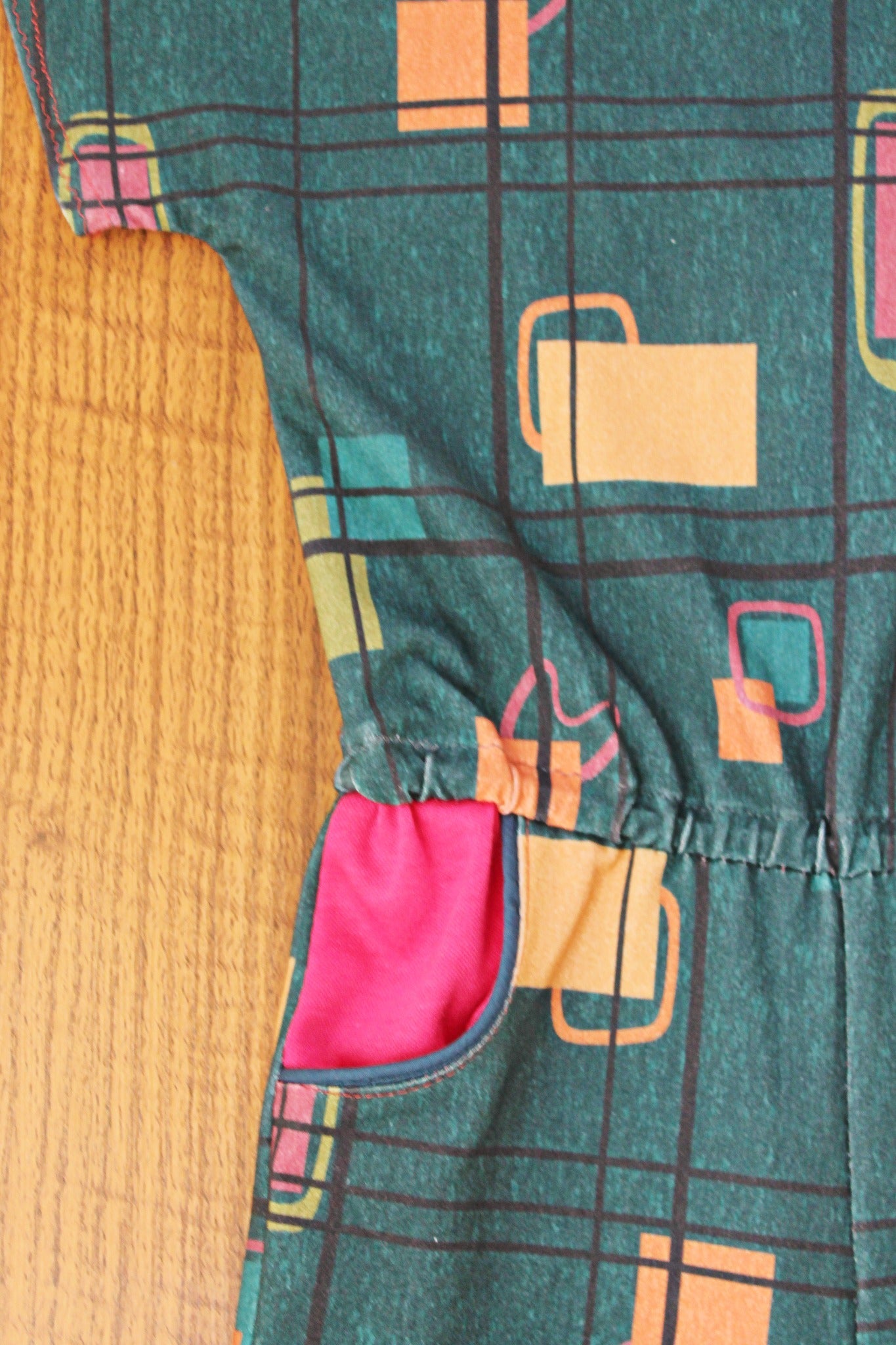 Mondrian in Teal Fabric - WayMaker Fabrics