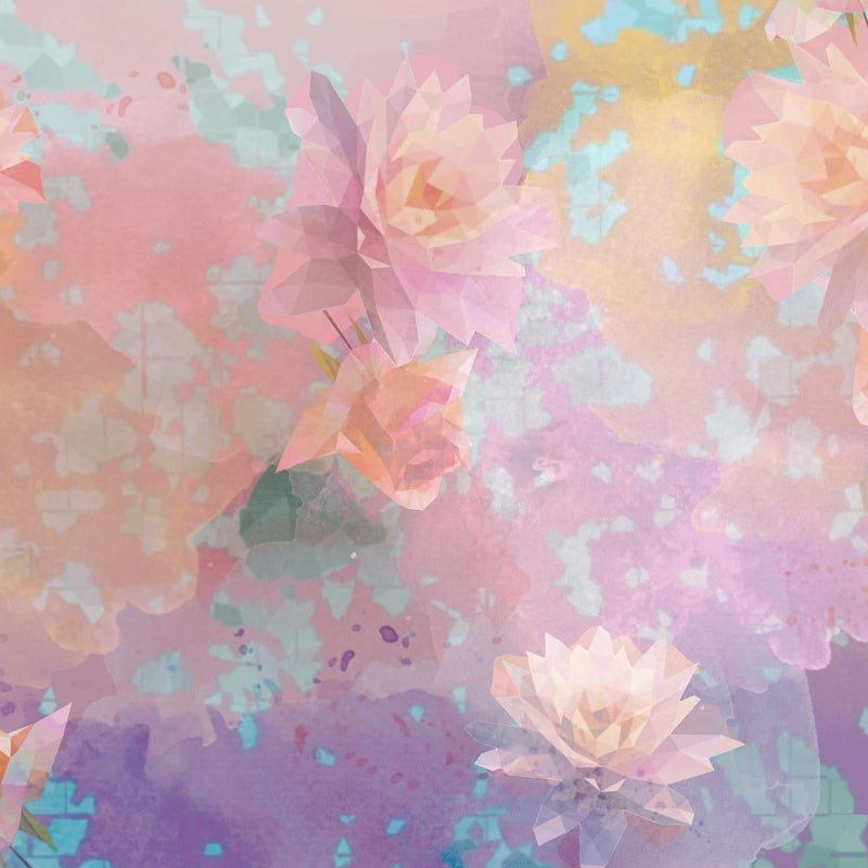 Glass Flowers Fabric in Purple - WayMaker Fabrics