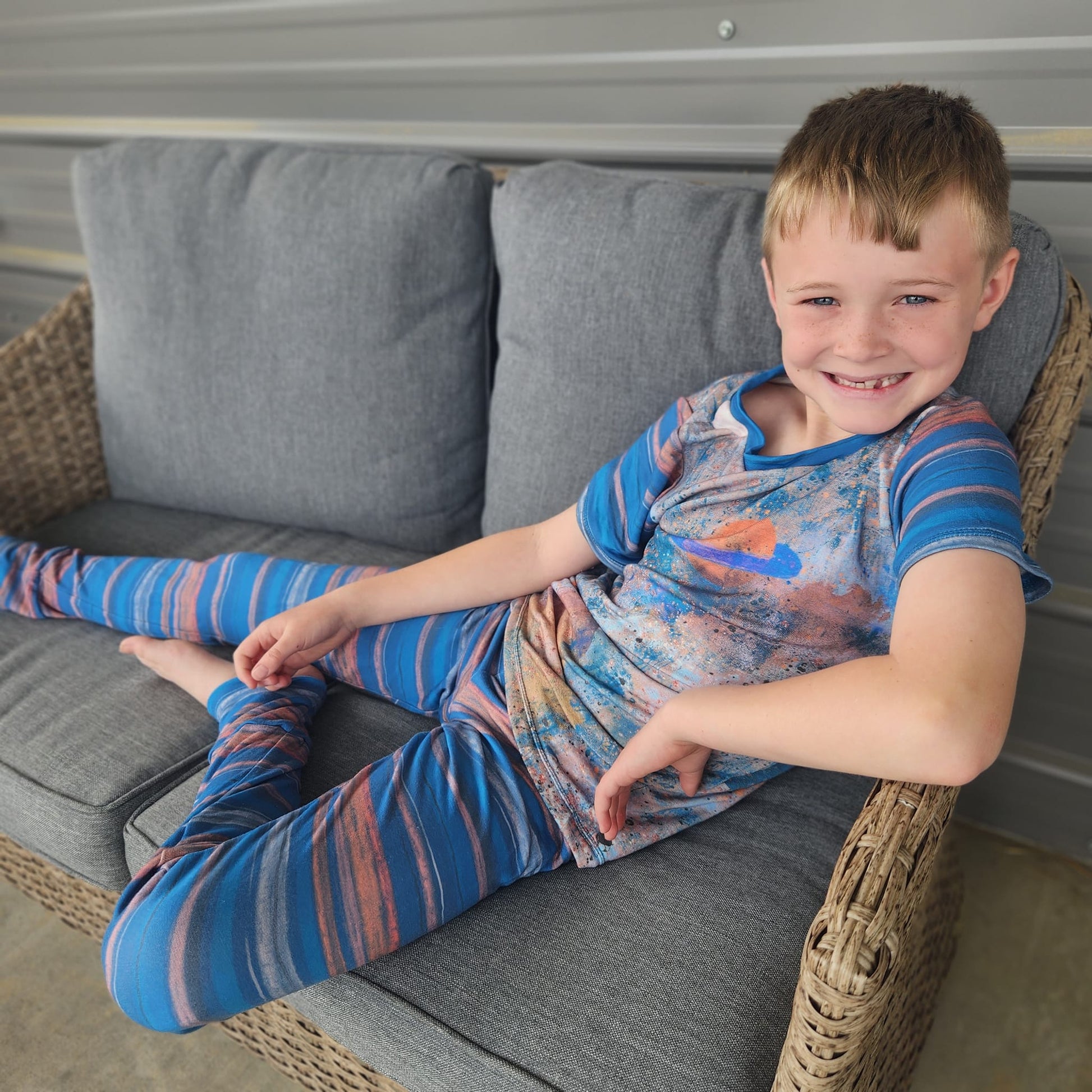 Interstellar in Blue Fabric - WayMaker Fabrics